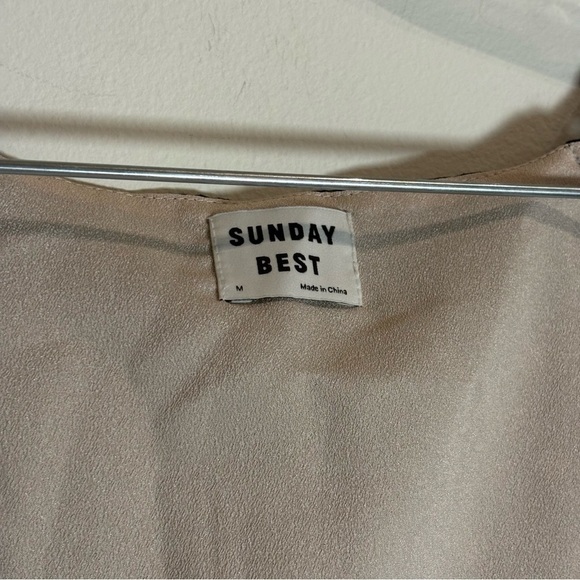 Aritzia Sunday Best Bonita Mini Dress Black / White Daisy Pattern Medium - Picture 8 of 10